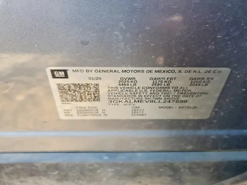 2020 GMC TERRAIN SLE  
