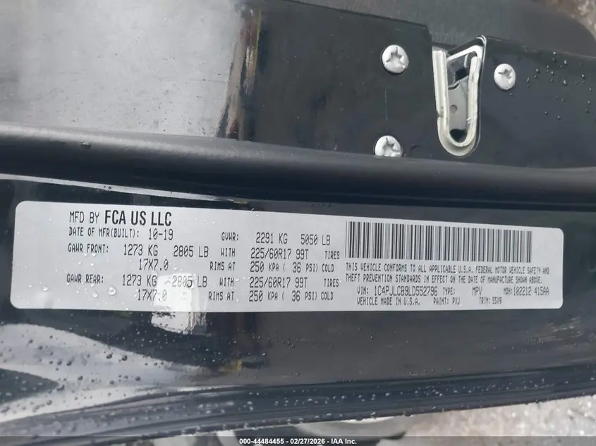 2020 JEEP CHEROKEE LATITUDE FWD