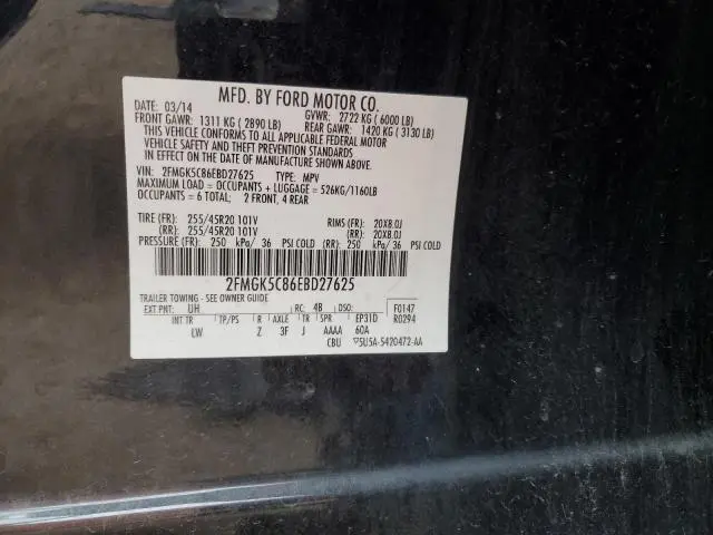 2014 FORD FLEX SEL  