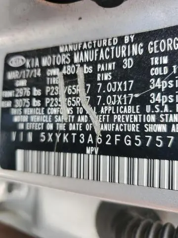 2015 KIA SORENTO LX  