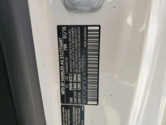 2015 MERCEDES-BENZ S 550  