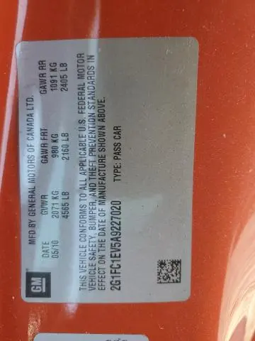 2010 CHEVROLET CAMARO LT  