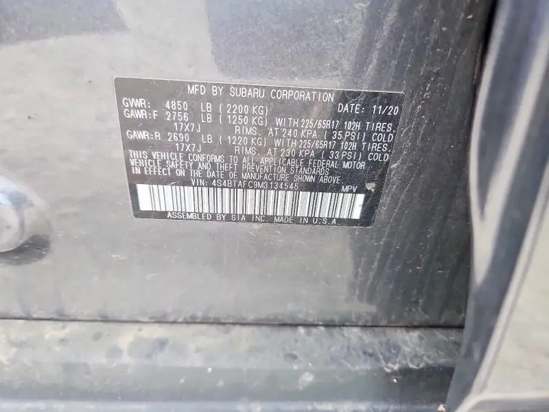 2021 SUBARU OUTBACK PREMIUM  