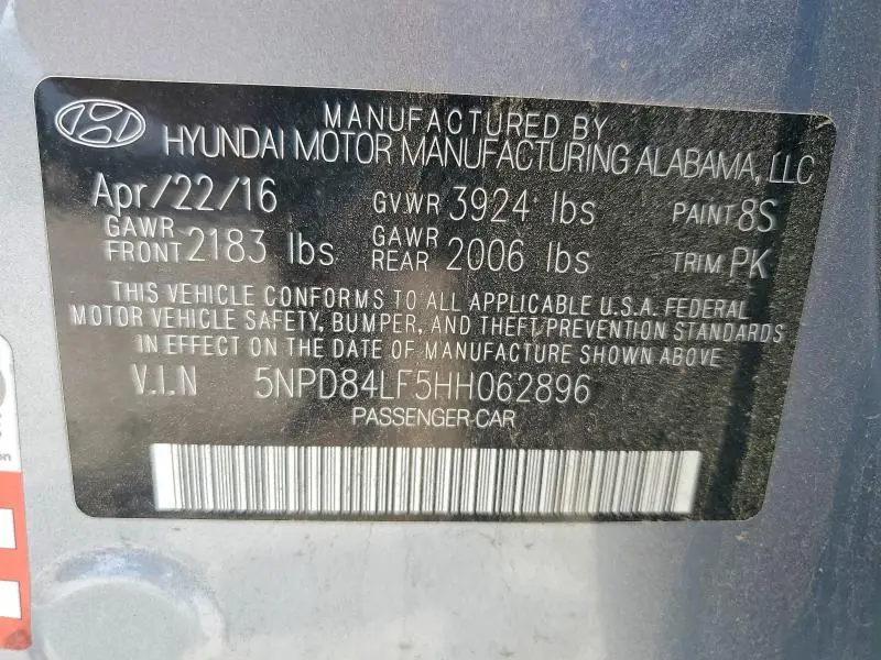 2017 HYUNDAI ELANTRA   