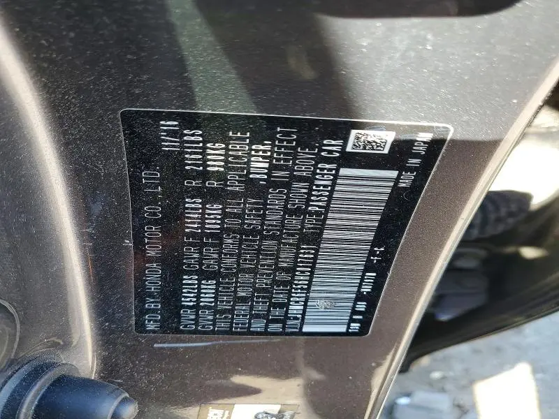 2017 HONDA ACCORD HYBRID EXL  