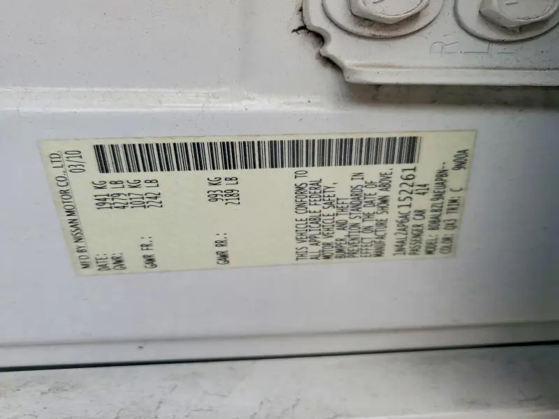 2010 NISSAN ALTIMA 2.5  