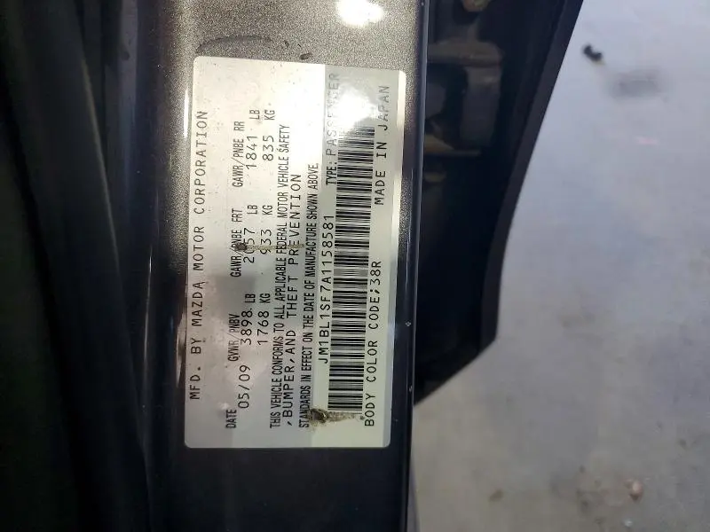 2010 MAZDA 3 I  