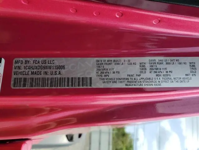 2022 JEEP WRANGLER UNLIMITED SPORT  
