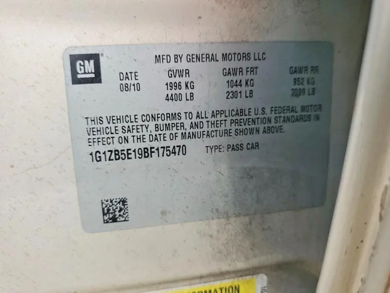 2011 CHEVROLET MALIBU LS  