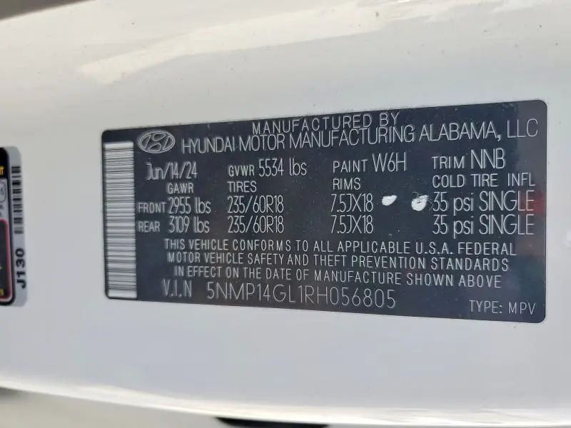 2024 HYUNDAI SANTA FE SE  