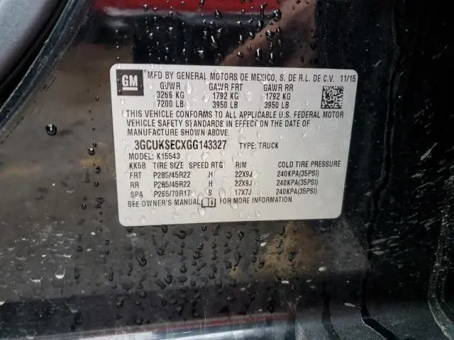 2016 CHEVROLET SILVERADO K1500 LTZ  