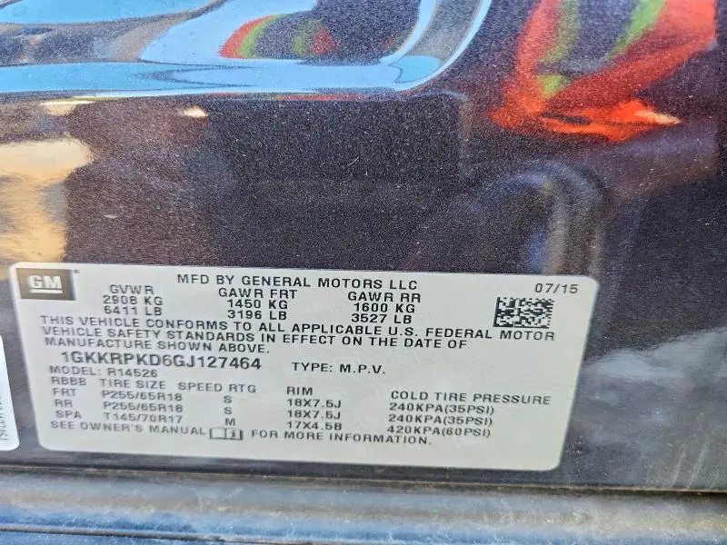 2016 GMC ACADIA SLE  