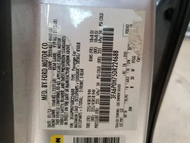 2013 FORD FUSION SE  