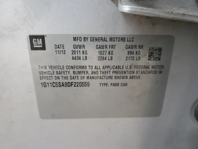 2013 CHEVROLET MALIBU 1LT