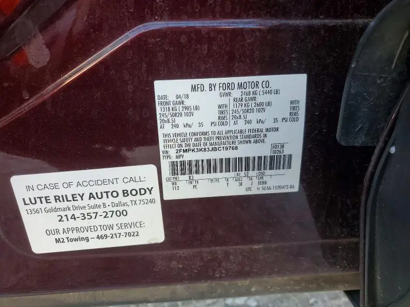 2018 FORD EDGE TITANIUM  