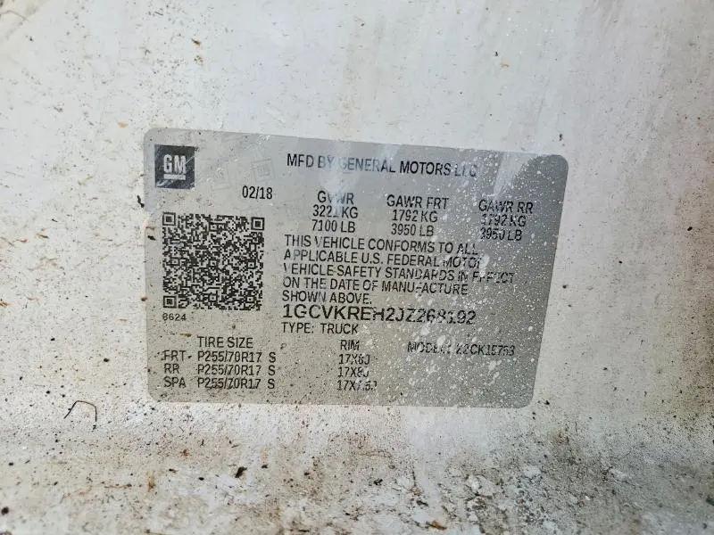 2018 CHEVROLET SILVERADO K1500 LT  