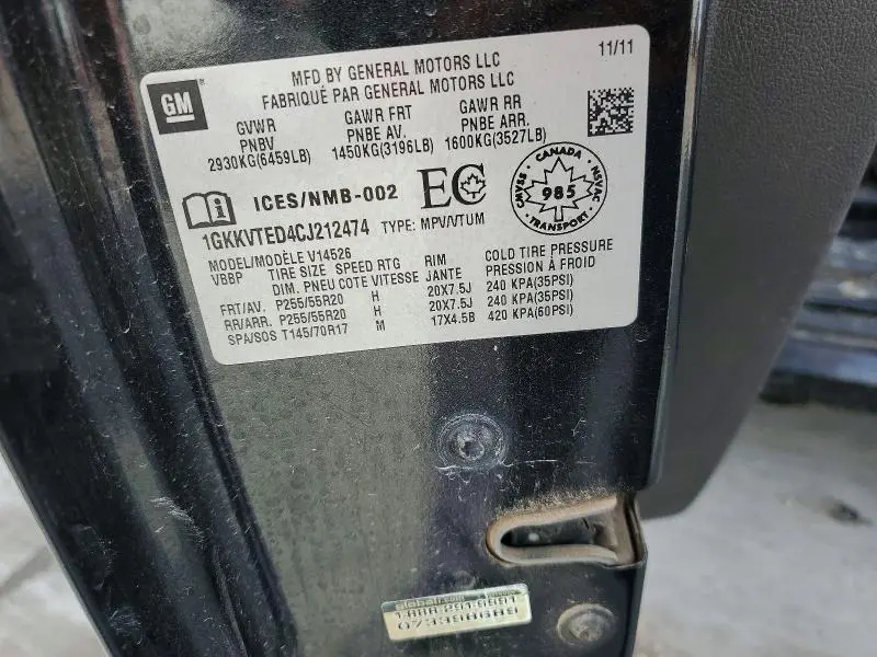 2012 GMC ACADIA DENALI  