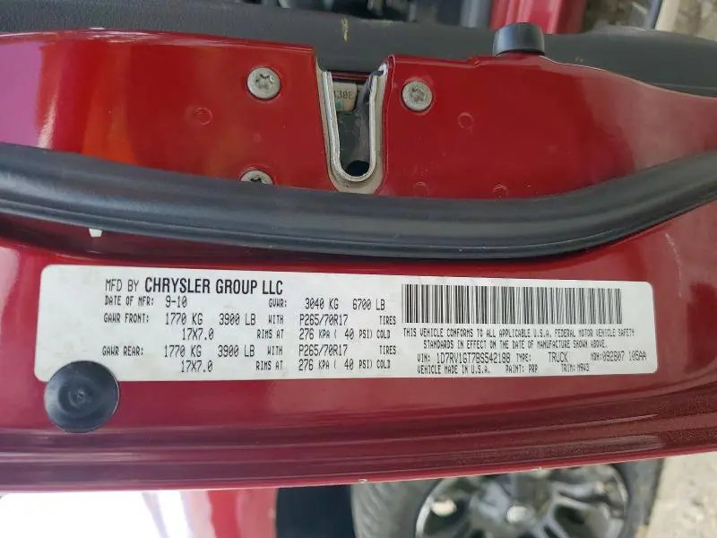 2011 DODGE RAM 1500   