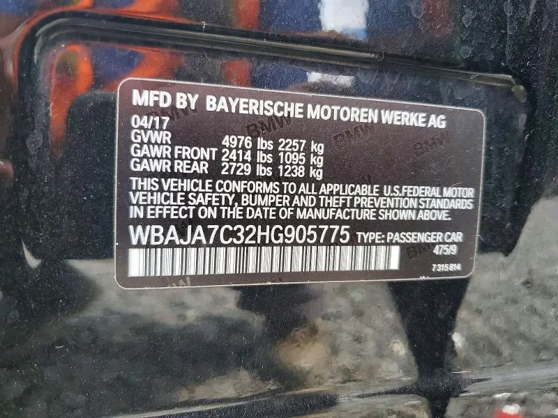2017 BMW 530 XI  