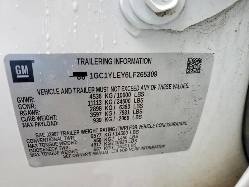 2020 CHEVROLET SILVERADO K2500 HEAVY DUTY  