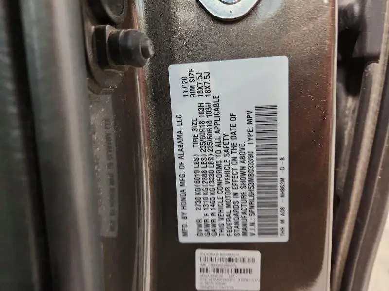 2021 HONDA ODYSSEY EX  