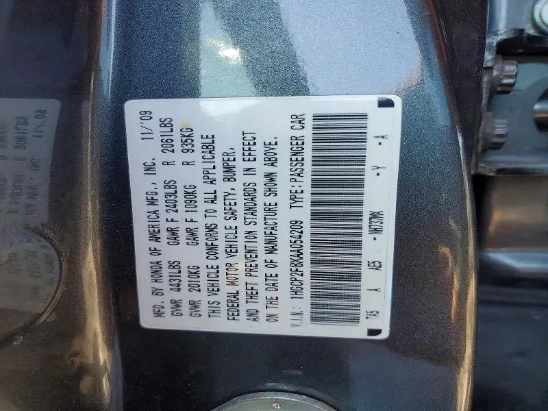 2010 HONDA ACCORD EXL  