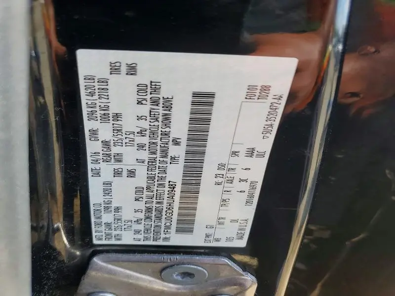 2017 FORD ESCAPE SE  