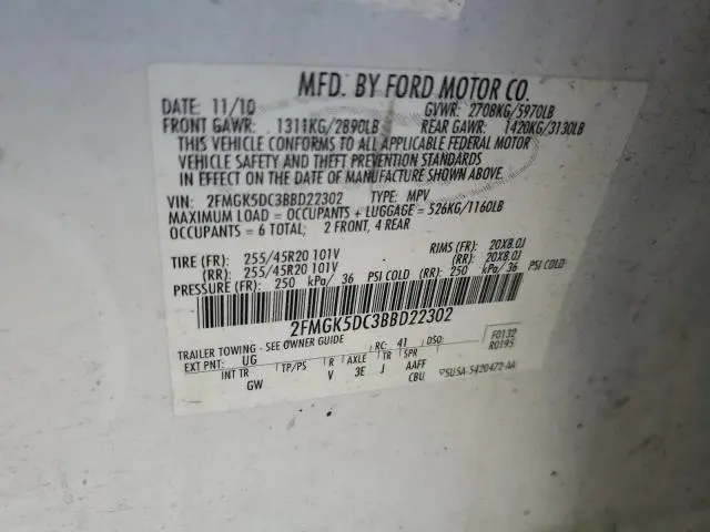 2011 FORD FLEX LIMITED  