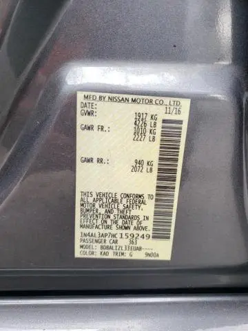 2017 NISSAN ALTIMA 2.5  