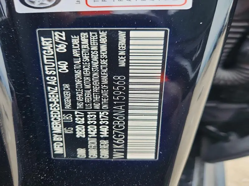 2022 MERCEDES-BENZ S 580 4MATIC  