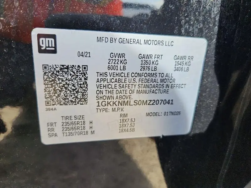 2021 GMC ACADIA SLT  