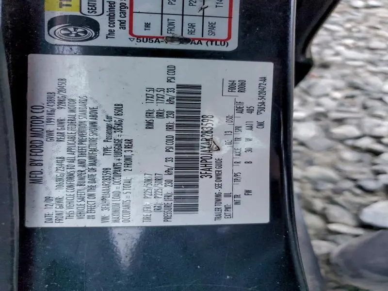 2010 FORD FUSION SEL  