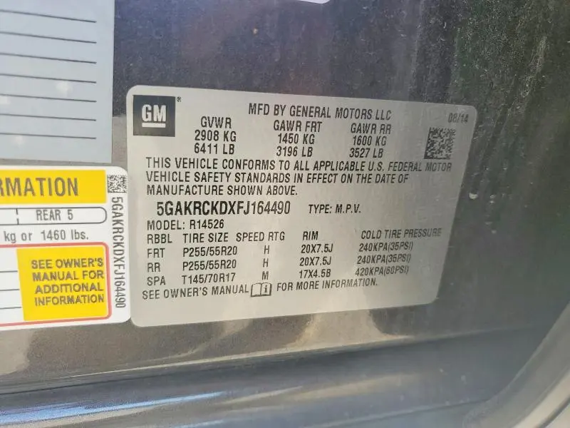 2015 BUICK ENCLAVE   