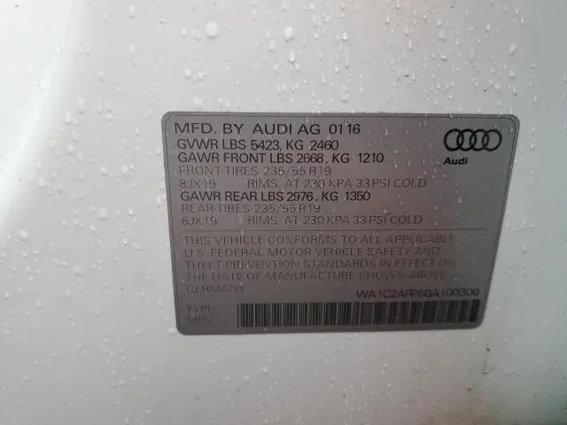 2016 AUDI Q5 PREMIUM  