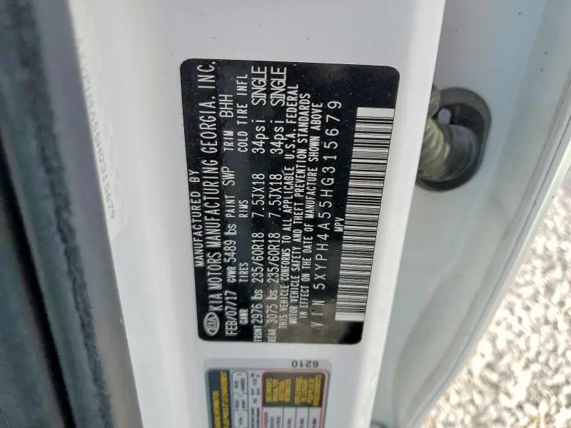 2017 KIA SORENTO EX V6  