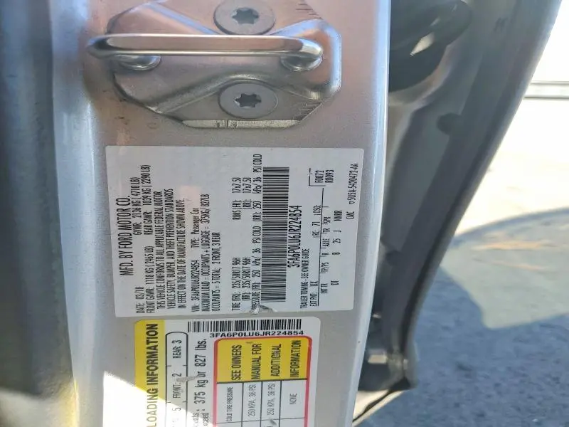 2018 FORD FUSION SE HYBRID  