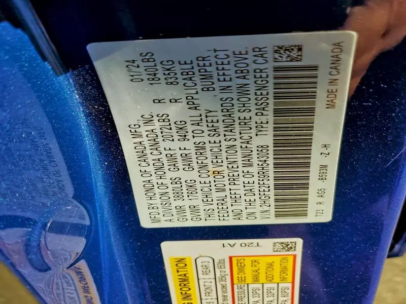 2024 HONDA CIVIC SPORT  