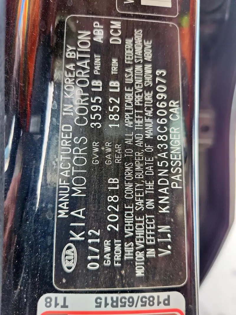 2012 KIA RIO EX  