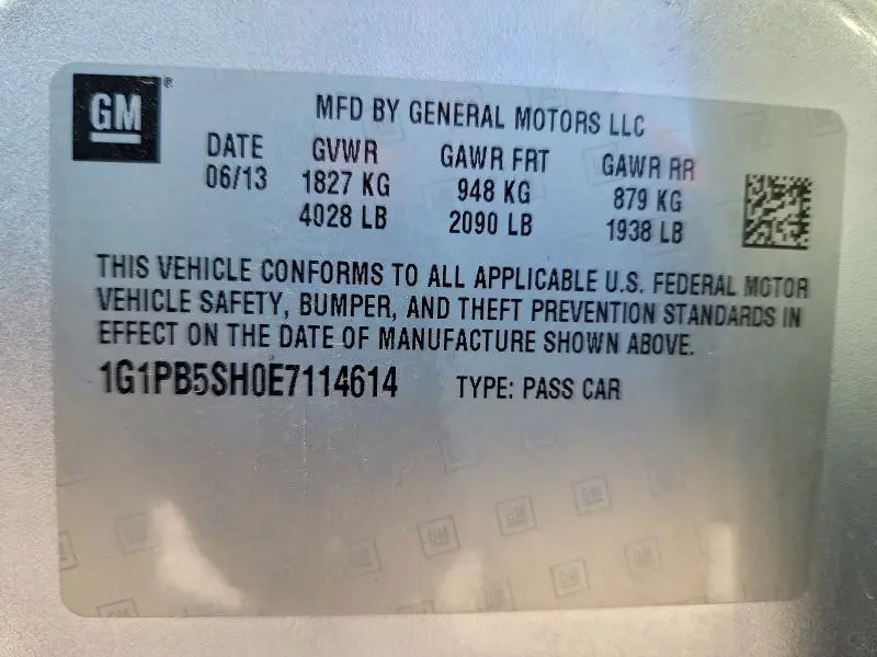 2014 CHEVROLET CRUZE LS  