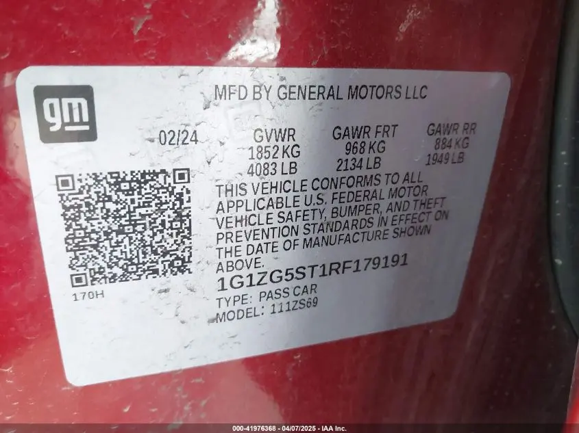 2024 CHEVROLET MALIBU FWD RS