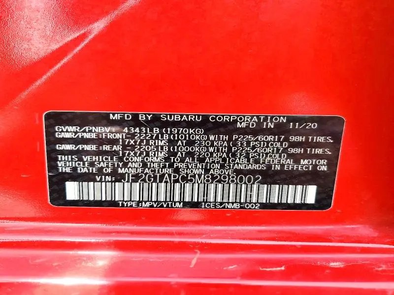 2021 SUBARU CROSSTREK PREMIUM  