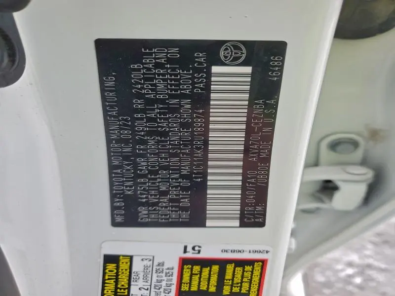 2024 TOYOTA CAMRY LE  