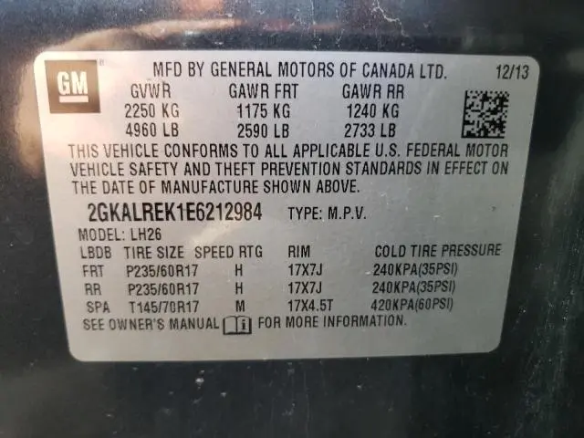 2014 GMC TERRAIN SLE  