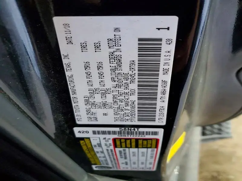 2019 TOYOTA TACOMA ACCESS CAB  