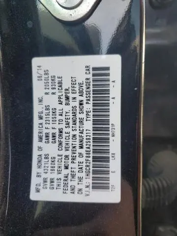 2014 HONDA ACCORD EXL