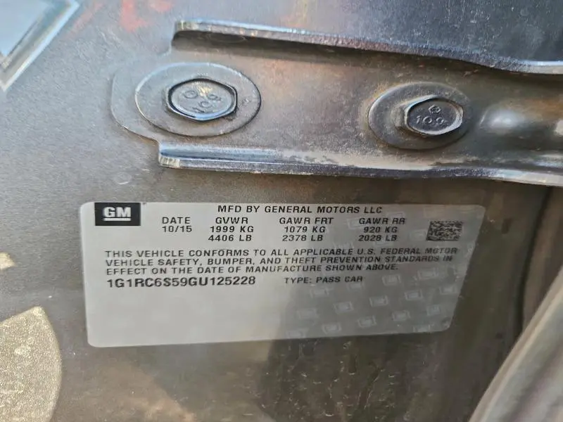 2016 CHEVROLET VOLT LT  