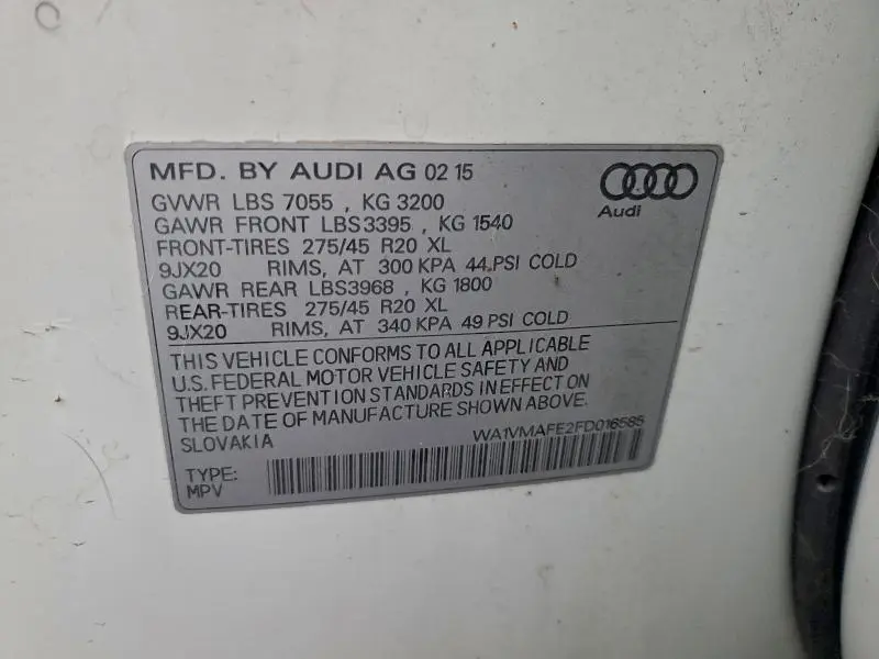 2015 AUDI Q7 TDI PRESTIGE  