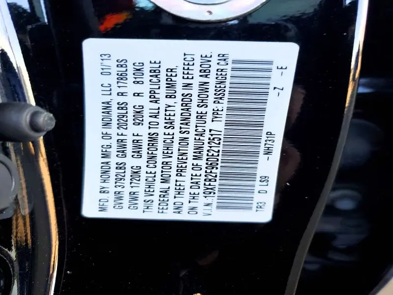 2013 HONDA CIVIC EXL  