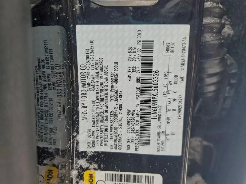 2020 LINCOLN CONTINENTAL RESERVE  