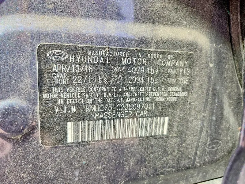 2018 HYUNDAI IONIQ SEL  